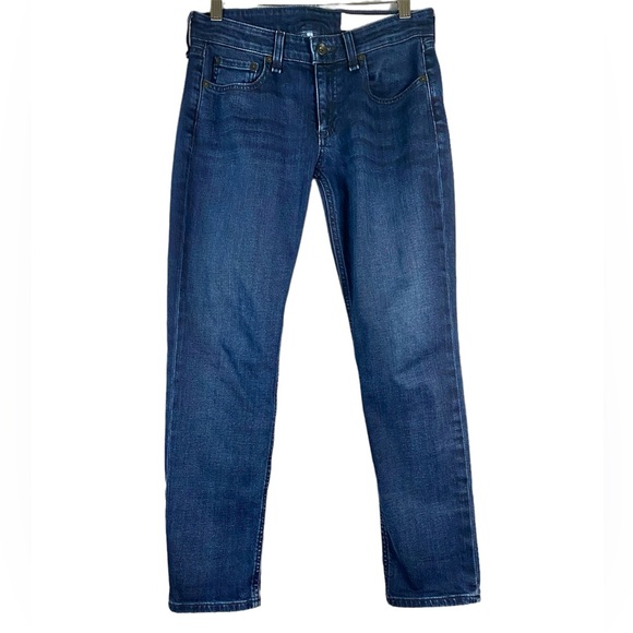 rag & bone Denim - Rag & Bone Women’s Dre Low Rise Slim Boyfriend Dark Wash Blue Jeans Size 24